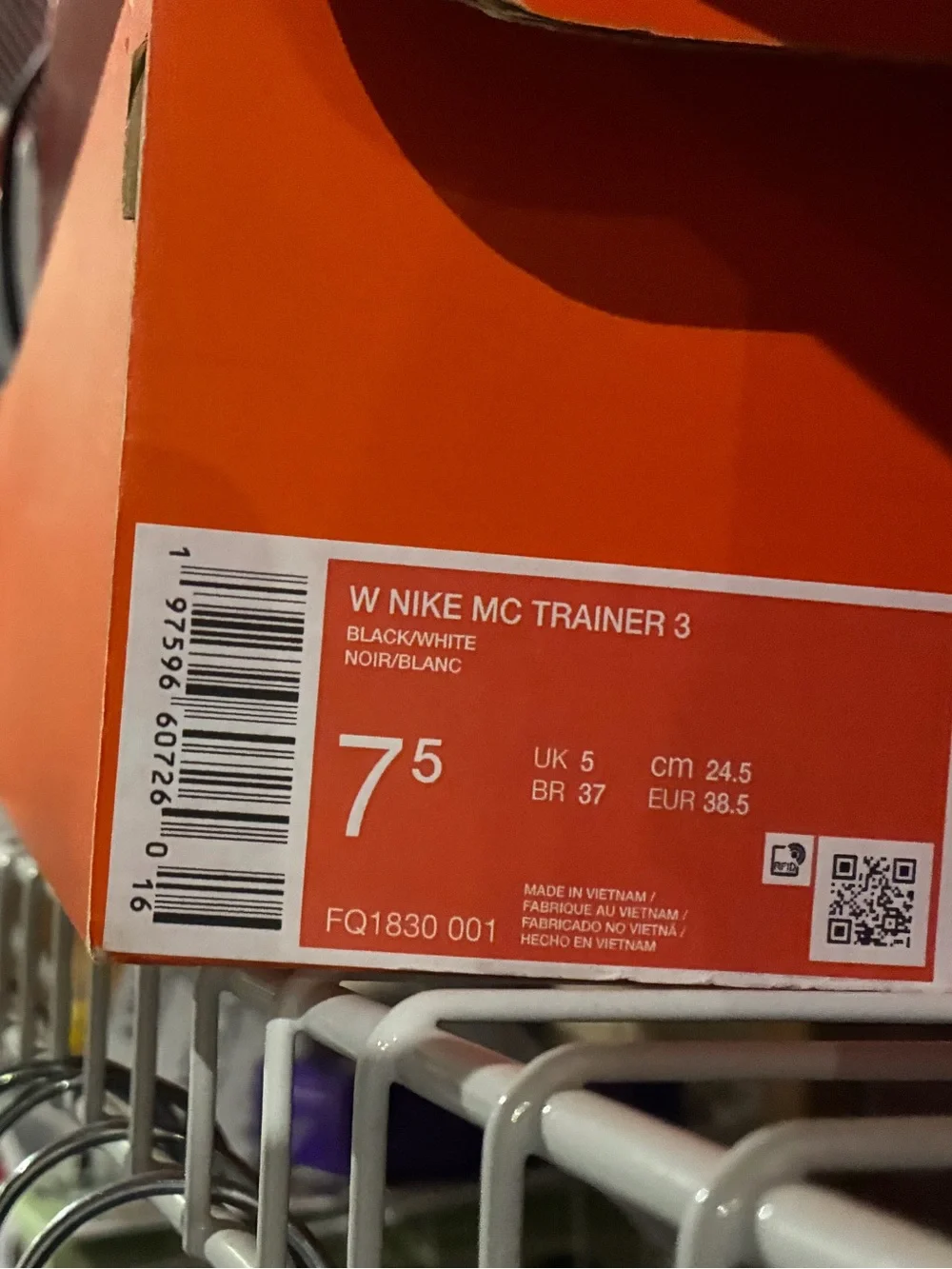 Nike Women’s Black and White Training Shoes